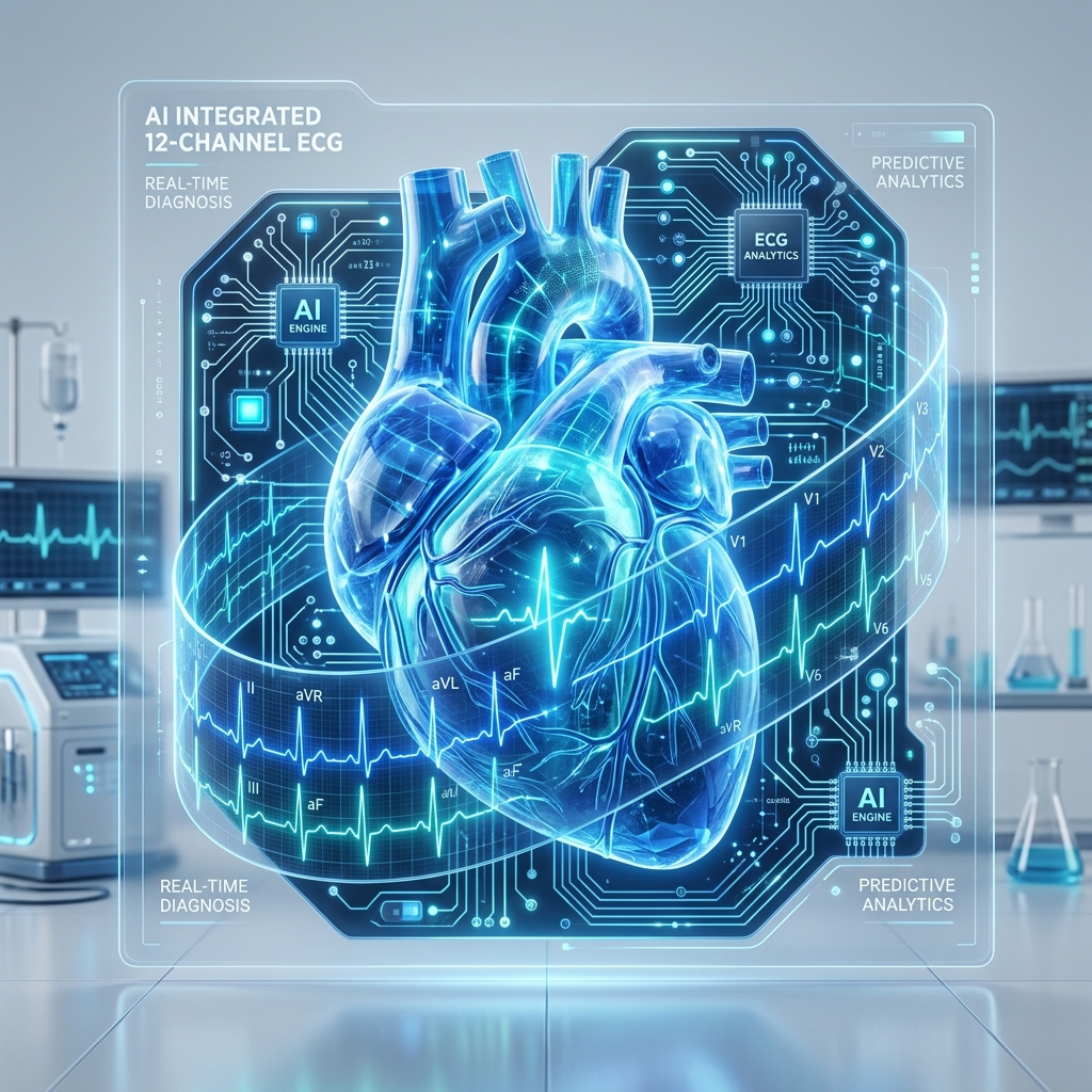 AI Integrated 12 Channel ECG